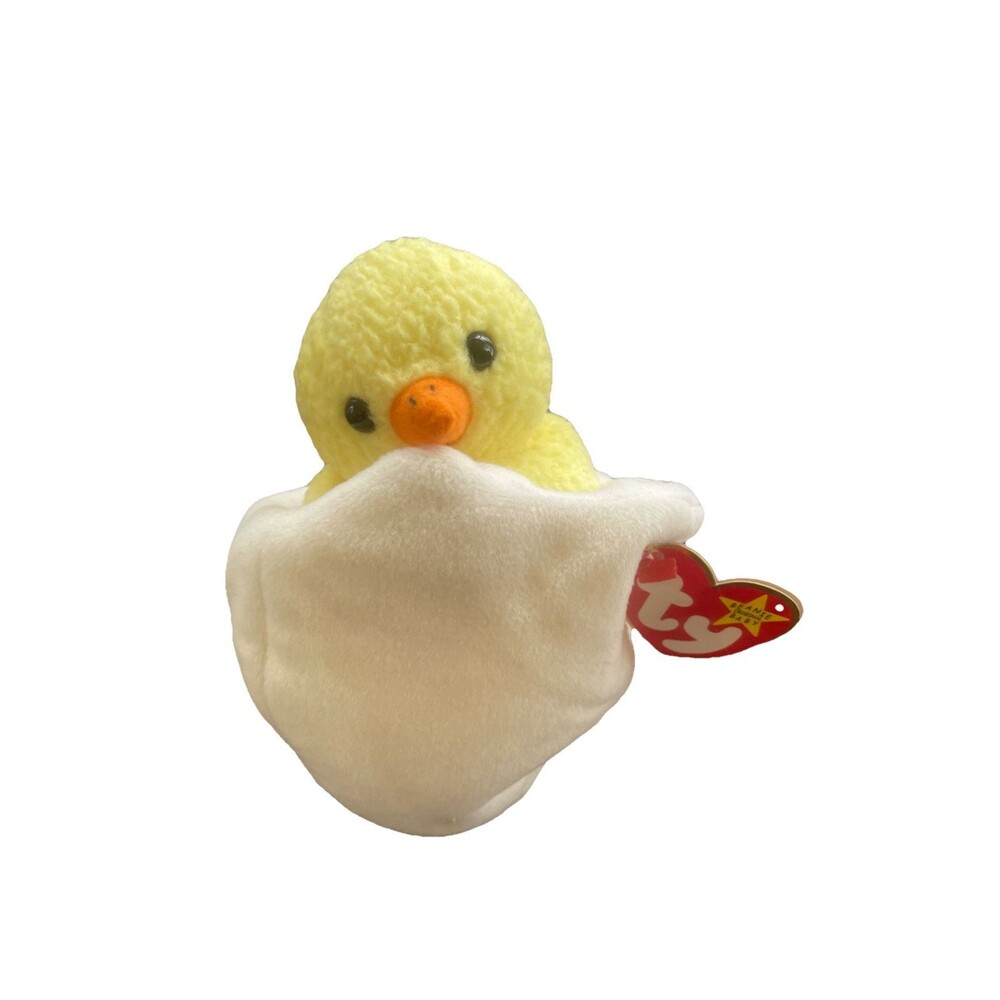 TY Beanie Baby - EGGBERT the Egg & Chick (6 inch) - Retired Stuffed Animal Toy